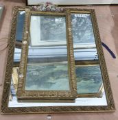 Mirror within a carved gesso frame and another (2)