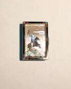 Art Deco enamel, mother-of-pearl, abalone, diamond