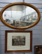 Framed photograph of Hamble Football Club with dat