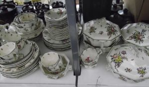 Royal Doulton 'Old Leeds Sprays' part dinner and tea service, large quantity including dinner