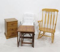 20th century beech framed stickback rocking chair,