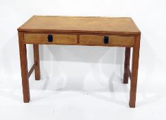 20th century Arts & Crafts style oak two-drawer ha