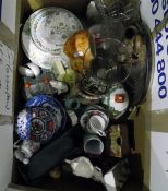 Assorted ceramics and collectables including ornaments, vases, etc (1 box)