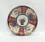Large Japanese Imari porcelain charger, circular a