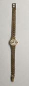 Lady's 9ct gold Omega wristwatch with circular dia