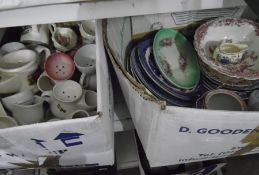 Large quantity of assorted ceramics including a biscuit barrel made by Newhall Boumierware, blue and