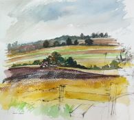 Arne Vallet (1912-1993) Oil on board Tree lined path, 27cm x 37cm  Barry Hudson Oil on card 