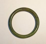Plain dark green jade bangle