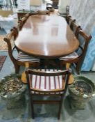 Reproduction Regency mahogany extending twin-pedes