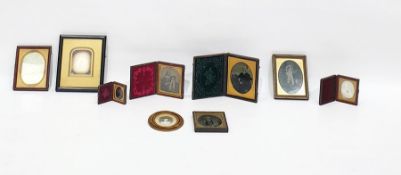 Late 19th century miniature on ivory, oval, study