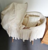 Moses basket on stand