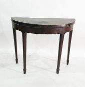 19th century mahogany demi-lune card table