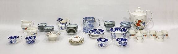 Large Victorian blue and white pottery mug depicting 'Donolly Castle near Oban', a Poole pottery