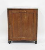Marble top single door cupboard, 61cm x 78cm