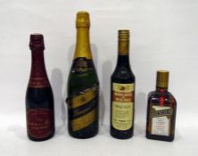 Moscatel de Malaga pale rich sherry, Bouquet d'or vin Mousseux, Gratien and Meyer and a small bottle