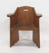 Rustic chair with large arm rests