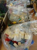 1 box of Stickle bricks, Lego etc