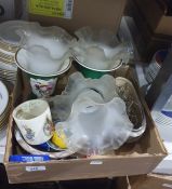 Wedgwood Peter Rabbit mug, and other items, a part dinner service, Royal Worcester, Viceroy,