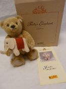 A Steiff collectors teddy bear named Teddy's Elephant , a teddy with a felt elephant stitched to his