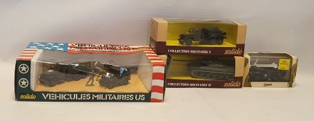 Quantity of Solido Collection Militaire 1 and Collection Militaire 2 models together with Victoria