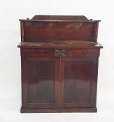 19th century mahogany chiffonier raised to plinth base