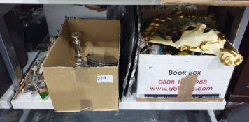 Quantity of assorted ceramics including vases, ornaments etc, papiermache mask painted with figures,