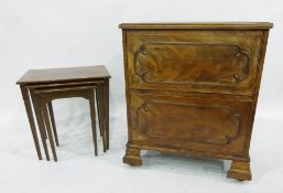 A 19th century converted mahogany commode, a hifi music centre with a Binatone 4in1 music centre