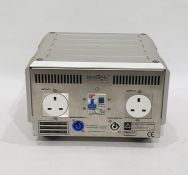 Isotek Titan mains conditioning unit in brushed metal case, with cables
