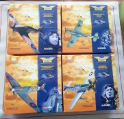 4 Boxed Corgi Aviation Archive diecast models to include 'Hawker Hurricane MK1 of No257 Sqd RAF