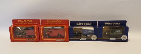 Box of Lledo Models of Days Gone diecast models and Lledo Royal Mail limited edition diecast models