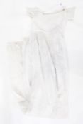 Mid 19th century christening gown with embroidered and lace front panel