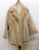 Cream faux-fur short jacket labelled Tissavel