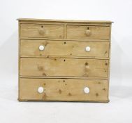 Pine chest of two short over three long drawers 95.5 x 83 cms