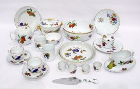 Royal Worcester 'Evesham Gold' part dinner service, printed marks, printed with vignettes of