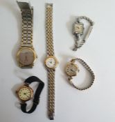 Nivada gold cased lady's wristwatch, together with an early 9ct. gold cased lady's wristwatch and