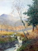 Albert Kinsley (1852-1945) Watercolour Landscape, signed lower right, 34 x 24 cm