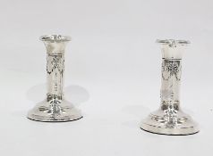 A pair Victorian silver candlesticks, BirminghamCondition Reportdent on base on one, some marks (