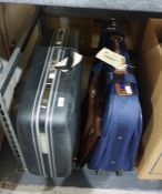 Samsonite hard suitcase, a soft suitcase and a small leather attache document case (3)