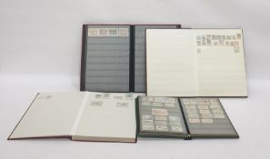 Box containing assorted albums of various stamps, mainly 20th century examples and featuring UK