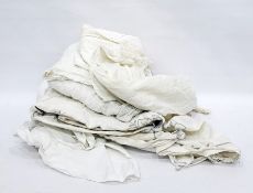 A quantity of linen and various christening robes and childrens cotton under garments, Edwardian and