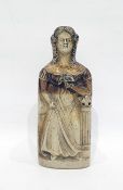 Denby Codnor Park, Bourne Potteries saltglazed stoneware Reform flask, modelled as a figure,