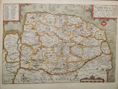 After Christopher Saxton Coloured engraving  