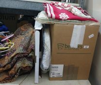 Box of linen and other materials and an in-car swivel seat