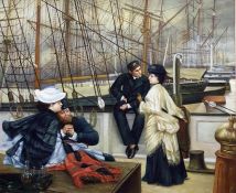 20th century school  Oil on board 19th century shipping scene, unsigned, 49cm x 59cm