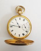An Elgin gold plated pocket watch, key winding