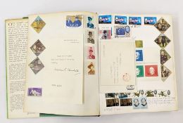 Churchill Winston - a typed and signed and dated Nov '62  letter stuck in the ffep of ' Our Island