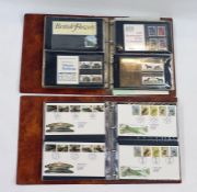 Two albums of GB presentation packs and some First Day Covers