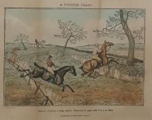 Set of six colour prints of Steeplechasing