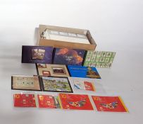 Presentation packs including £10 and two different castle with high values to £5, several booklets