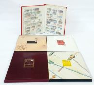 Royal Mail special stamps year books 1985 to 1989, 1984, 1988 and stock book with mint decimal